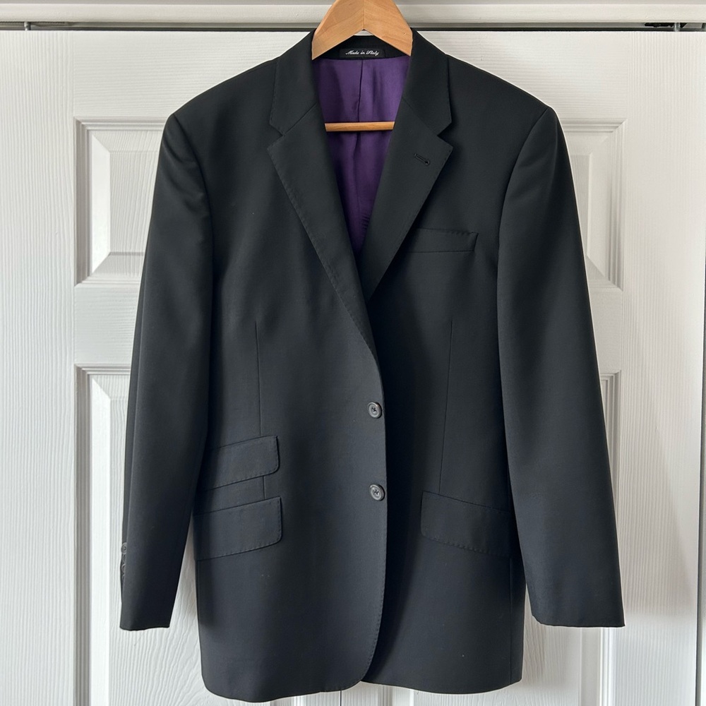 Paul Smith London Black Blazer jacket with Purple Lining